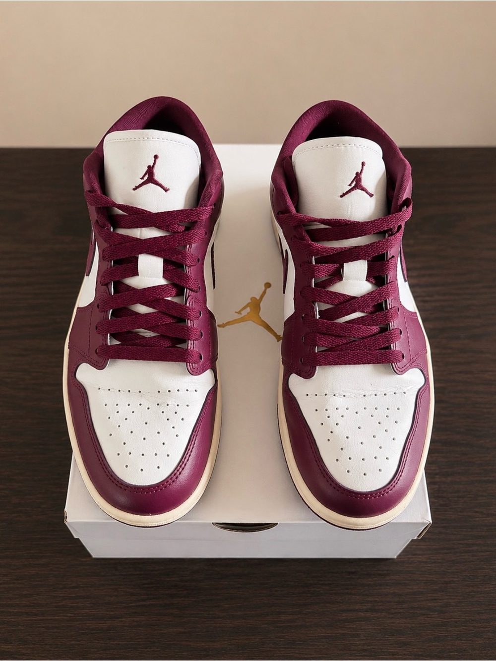 Jordan Low  - White & Burgundy Women’s size 10.5